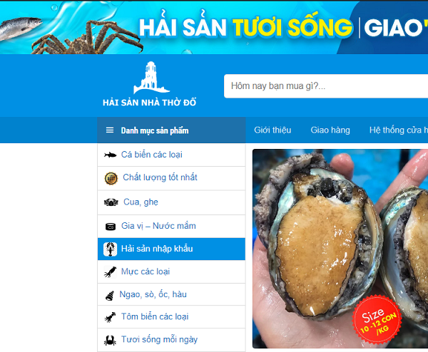 hướng dẫn đặt hàng hải sản 1